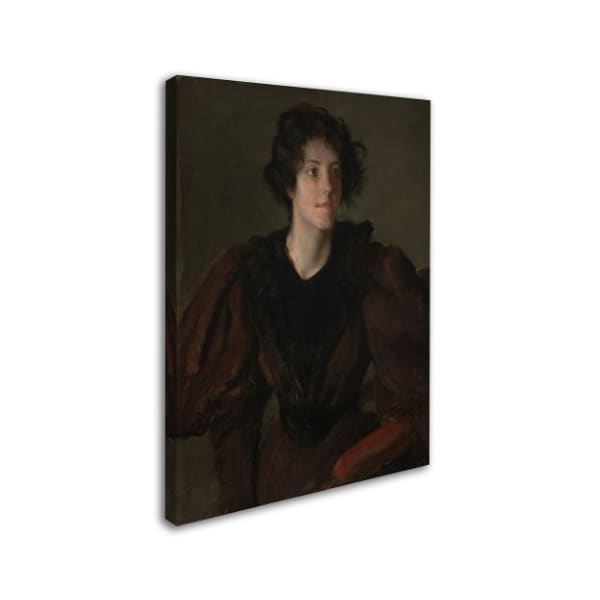 William Merritt Chase 'Study Of A Young Woman' Canvas Art,35x47